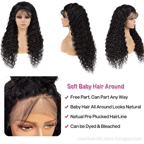 13X6 Transparent 100% Human Hair Vendor Brazilian Hd Glueless Full Lace Human Hair Wigs 360 Lace Frontal Wig With Baby Hair